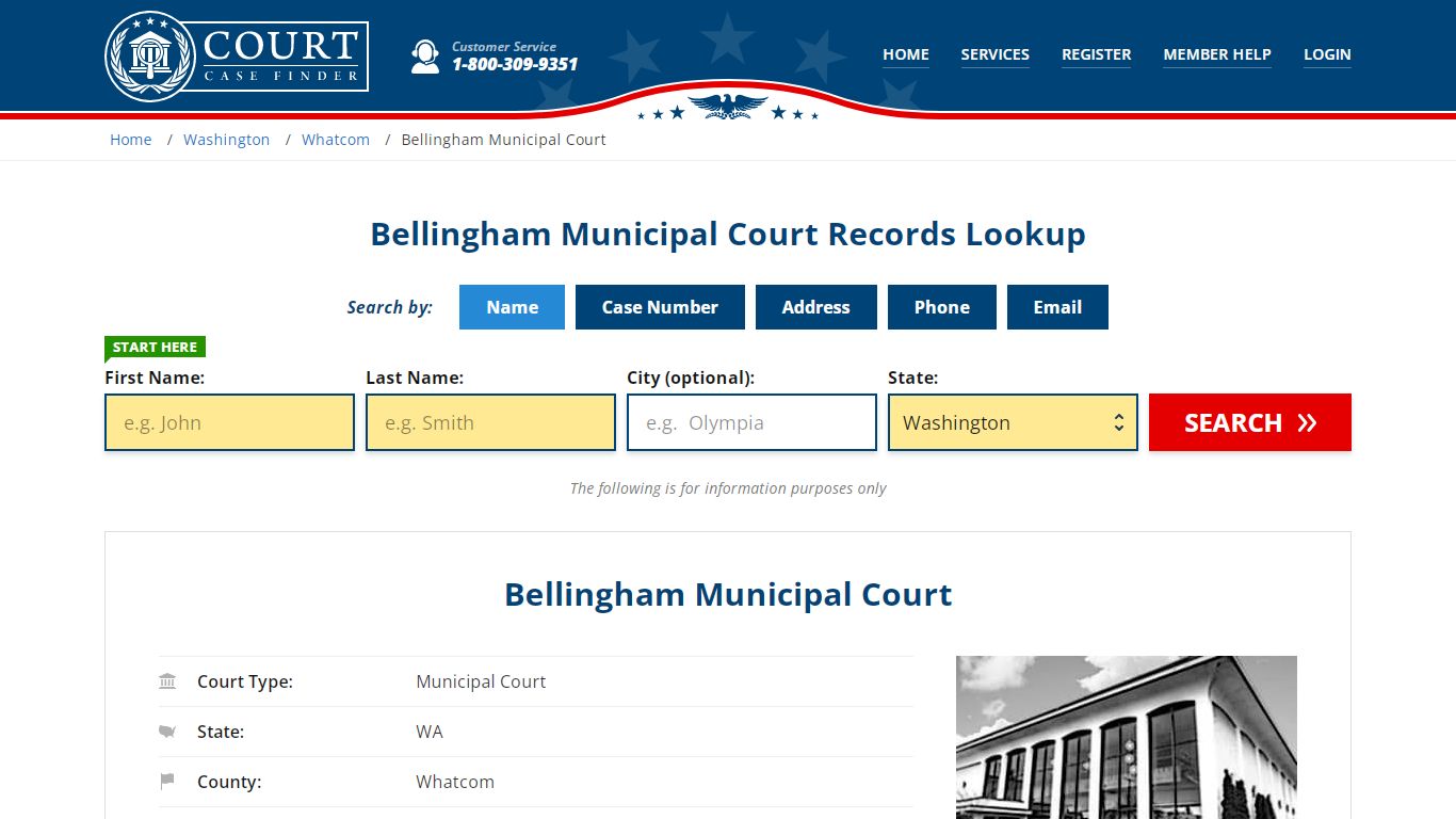 Bellingham Municipal Court Records Lookup - CourtCaseFinder.com